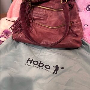 HOBO Plum Leather Hobo Bag